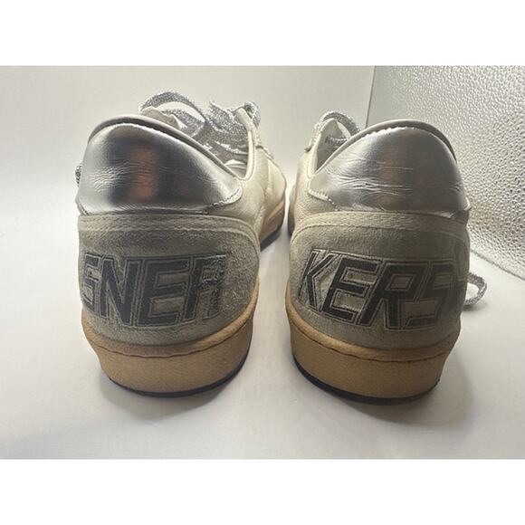 Golden Goose Ball Star LTD Private Edition #47/525 GGDB White Navy Glitter Rare - Picture 4 of 10